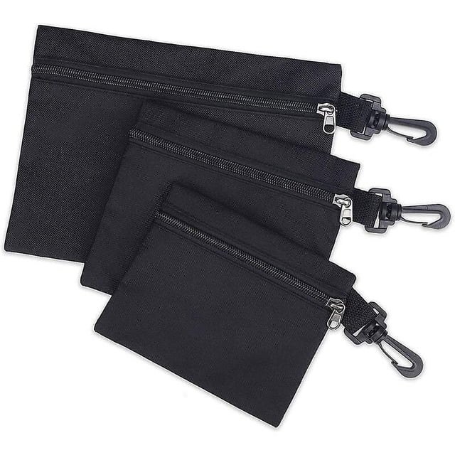 Tool Bag Bags of Small Set of 3, Zippered Tool Pouch, Tool Pouch Storage Pouch, Multifunction Tool Box with Hanging Hook, Water Resistant
