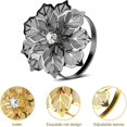 thumbnail image 6 of Trayknick Hollow Flower Napkin Holder 6pcs/set Hollow Flower Napkin Ring Stainless Steel Dinner Napkin Holder Wedding Party Supplies, 6 of 8