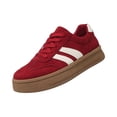 thumbnail image 2 of Women Classic Retro Gum Sole Fashion Sneakers Casual Tennis Skate Shoe Genuine Faux Leather Walking Footwear Anti Slip Trainers, 2 of 6