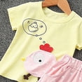 thumbnail image 4 of HCNTES Toddler Baby Summer Clothes Set Kid Outfits for Girls Short Sleeves T-Shirt Tops + Shorts Cute Outfits Set For 3-24 Months 2t 3t 4t 5t 6t 7t 8t 9t Kids School Activities, 18-24 Months, 4 of 4