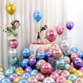 thumbnail image 1 of Globos Multicolores, Globos Metálicos, 100 Piezas, 10 Pulgadas, Globos Multicolor de Látex para Cumpleaños, Bodas, Compromisos, Festivales, Fiestas, Decoraciones, Rosa G, 1 of 5