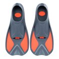 thumbnail image 1 of par de aletas de entrenamiento de natación para niños, aletas de natación para aprender a nadar, equipo para niños y niñas, gris, naranja, XXXS (32?33), 1 of 8