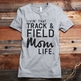 thumbnail image 2 of Thread Tank Livin' That Track And Field Mom Life Women's Fashion Relaxed Crewneck T-Shirt Tee Heather Tan Large, 2 of 5