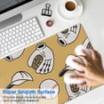 thumbnail image 4 of Long Mouse Pads for Desk,Yellow Baseball Items Pattern Desk Mats on Top Of Desks, Desk Mouse Pad Extra Large with 3mm Non-Slip Base and Stitched Edge for Gaming,Office,Work,Home 31.5"x11.8", 4 of 6