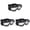 Black 3PCS, variant on Motorcycle Goggles Fit Over Glasses For Men Vintage Leather Riding Glasses Scooter ATV Off Road Scratchproof Glasses Windproof Anti Fog Black