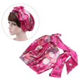 thumbnail image 4 of Floral Satin Sleeping Cap for Women Chemotherapy Patients with Rosy Prints and Hair Protection Features, 4 of 5