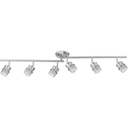 

Globe Electric 59355 6-Light Foldable Track Lighting Brushed Nickel Finish White Glass Shades Bulbs Included Track Lighting Kit Ceiling Light Fixture Home Improvement Home Décor Kitchen
