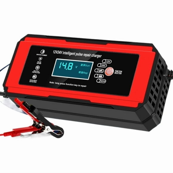 COREBAY Cargador de Batería de Deseficador de Goteo de Mantenimiento de Automóvil Inteligente Totalmente Automático de 10 Amperios 12V 24V