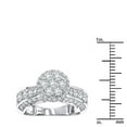 thumbnail image 3 of Ladies Diamond Rings 14K Cluster Design Natural 1.6 Ctw Diamond Ring (White Gold Size 5), 3 of 4