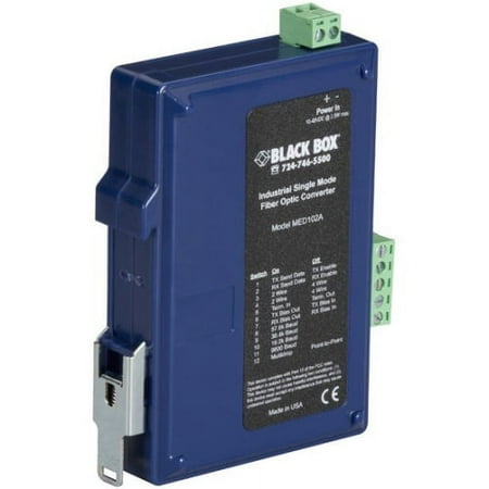 UPC: 0700604201338 | Black Box Industrial DIN Rail RS-232/RS-422/RS-485 Fiber Driver  Single-Mode