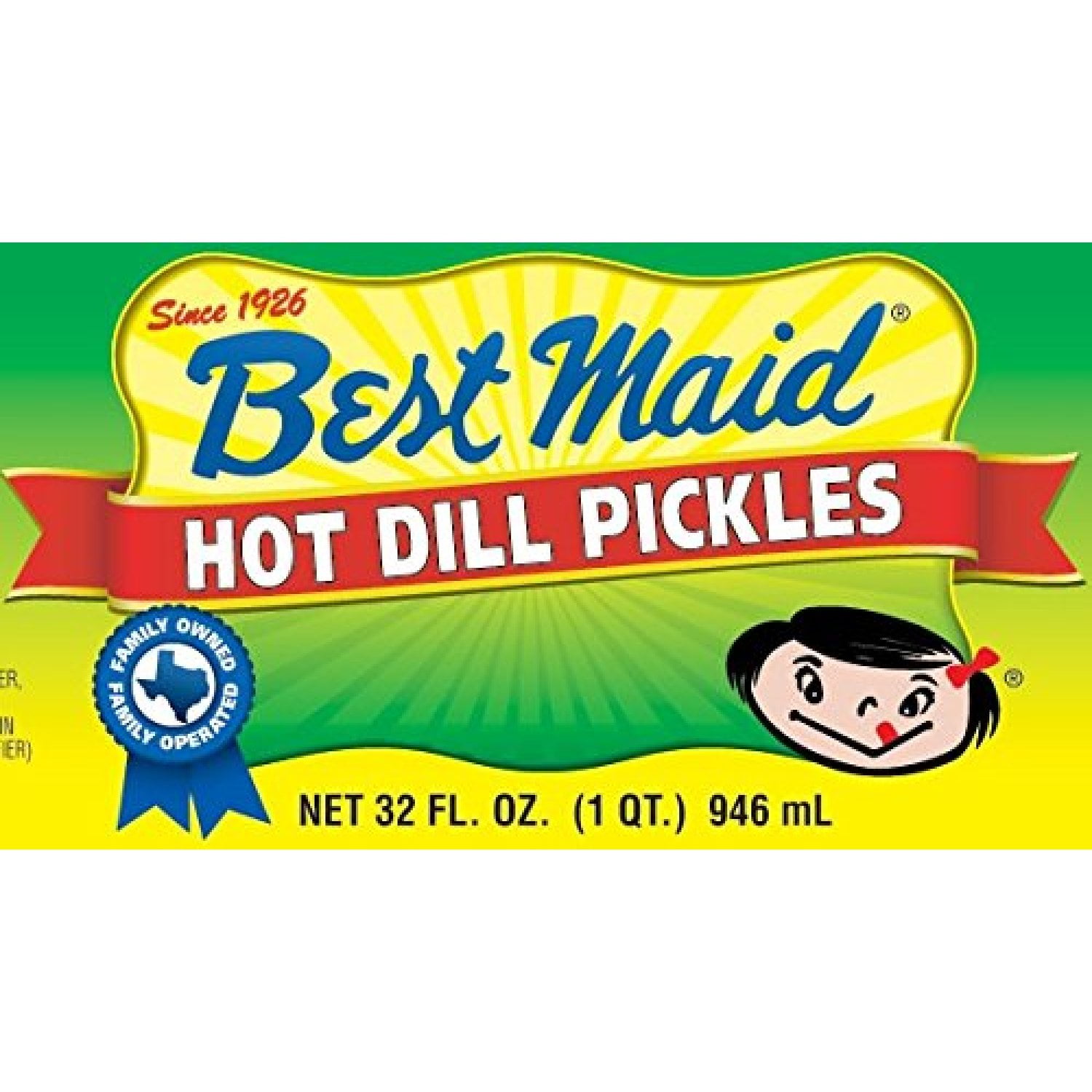 Best Maid Pickles 32oz Glass Jar (Pack of 2) Select Flavor Below (Hot