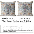 thumbnail image 2 of Boho Throw Pillow Covers 20x20 inch Set of 2 Burnt Blue Yellow Terracotta Rust Colored Throw Pillows Double Sided Boho Home Soft Decor for Bedroom Living Room Couch & Sofa (No Inserts), 2 of 6