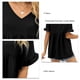 thumbnail image 5 of Camisetas con mangas con volantes Nikou casuales verano escote en V mujer tamaño S M L XL XXL, 5 of 6
