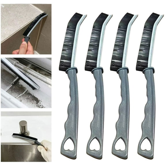 Fiudx Escalas de Limpieza, Cerdas Finas, Elimina La Suciedad, Mango Ergonómico, Limpiador de Cocina y Baño, Herramienta de Higiene para El Hogar, Accesorio de Limpieza Imprescindible, Juego de 4 Piez
