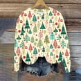 thumbnail image 5 of Neewe Christmas Sweatshirt for Women Crewneck Christmas Tree Long Sleeve Shirt Xmas Holiday Party Pullover Sweater Tops S-5XL, 5 of 6