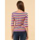 thumbnail image 5 of Dde San Patricio Camisecon mangas de codo pamujer Camisebásiinformal con cuello de barco y corte ajustado Multicolor M, 5 of 6