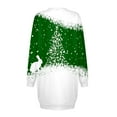 thumbnail image 5 of Fiaer Christmas Snowflake Long Sleeve Dress for Women Sweatshirt Dress Fall Fashion Outfits Casual Mini Skirts Green XL, 5 of 5