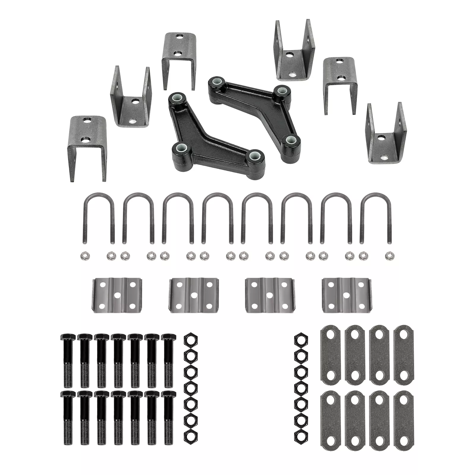 Kojem 3500lb Tandem Trailer Axle Suspension Kit Included Leaf Spring+Hanger Kit+Equalizer+Shackle Strap+U-Bolt
