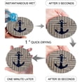 thumbnail image 2 of RYLABLUE Nautical Anchor Wooden Plank Set of 6 Round Coaster for Drinks, Absorbent Ceramic Stone Coasters Cup Mat with Cork Base for Home Kitchen Room Coffee Table Bar Decor, 2 of 5