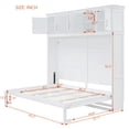 thumbnail image 4 of ​Queen Size Murphy Bed Wall Bed with Top Cabinets, Space-Saving for for Guestroom, Apartment, Small Space, White,, 4 of 9