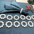 thumbnail image 4 of Yesbay 12Pcs Imitation Pearl Napkin Rings Set Napkin Holder Festive Celebration Table Decor, 4 of 8