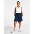 thumbnail image 2 of Athletic Works Women's and Women's Plus French Terry Bermuda Shorts, Sizes XS-4X, 2 of 6