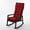 Red, variant on Millsilo 3-Piece High Back Rocking Chair Cushion Set, 52" Seat & Back Support with Detachable Neck Pillow, Non-Slip Bottom & Ties— Beige