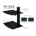 thumbnail image 2 of Mount-It MI-892 14.2 x 9.85 in. Floating Wall Mounted Shelf Bracket Stand for AV Receiver, Component Cable Box & Playstation4, 2 of 4