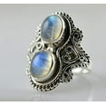 thumbnail image 2 of Navya Craft Rainbow Moonstone Oval 925 Sterling Silver Handmade Women Statement Ring Size 8.0, 2 of 4