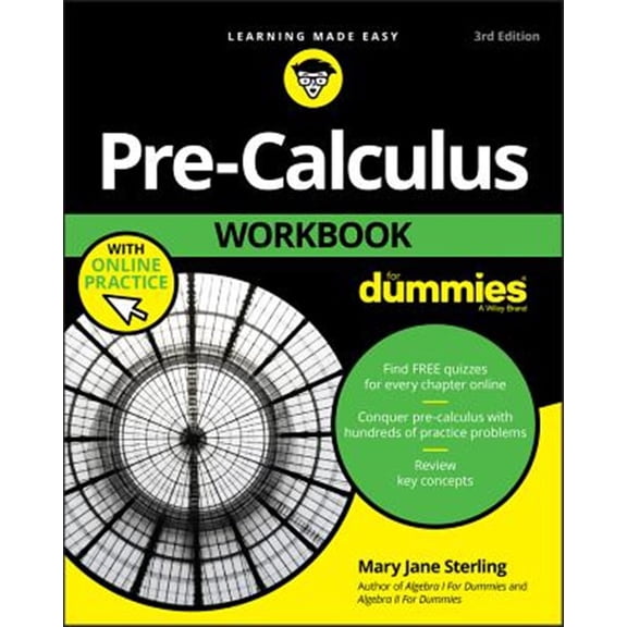 Pre-Owned Pre-Calculus Workbook for Dummies (Paperback) 1119508800 9781119508809