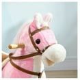 thumbnail image 5 of Rocking Horse with Sound, Ride on Horse with Saddle, Toddler Rocker, Gift for 3-8 Year Old, Pink, 5 of 5