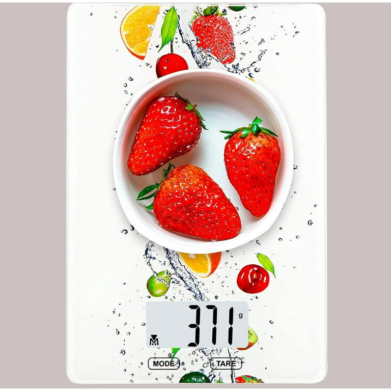 Red Ultra Thin Digital Kitchen Scale