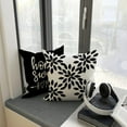 thumbnail image 3 of Pillow Covers 16x16 Set of 4, Modern Sofa Throw Pillow Cover, Decorative Outdoor Linen Fabric Pillow Case for Couch Bed Car, Black, 3 of 4