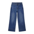 thumbnail image 6 of ZToonmas Cuffed Wide Leg Ankle Jeans for Women Light Wash High Waist Stretch Denim Casual Cropped Pants with Pockets, 6 of 7
