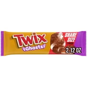 Twix Ghosts Caramel Chocolate Halloween Cookie Candy Bars, Share Size - 2.12 oz Pack