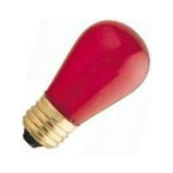 GE 12621 - 11S14/R Standard Screw Base Colored Scoreboard Sign Light Bulb