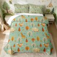 thumbnail image 2 of Erosebridal Giraffe Quilt Full for Boys Girls, Green Forest Full Bedspread Sets, 3pcs 1 Coverlet and 2 Pillowcases, 2 of 7