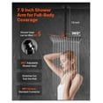 thumbnail image 4 of Rainfall Shower System, Matte Black Shower Set with 10-Inch Rain Shower Head & Handheld Spray, Ceiling Mount Bathroom Fixtures, Brass Valve Included, 4 of 9