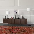 thumbnail image 3 of Henn&Hart 12" Matte Black/Brass Metal/Fabric Table Lamp, 3 of 9
