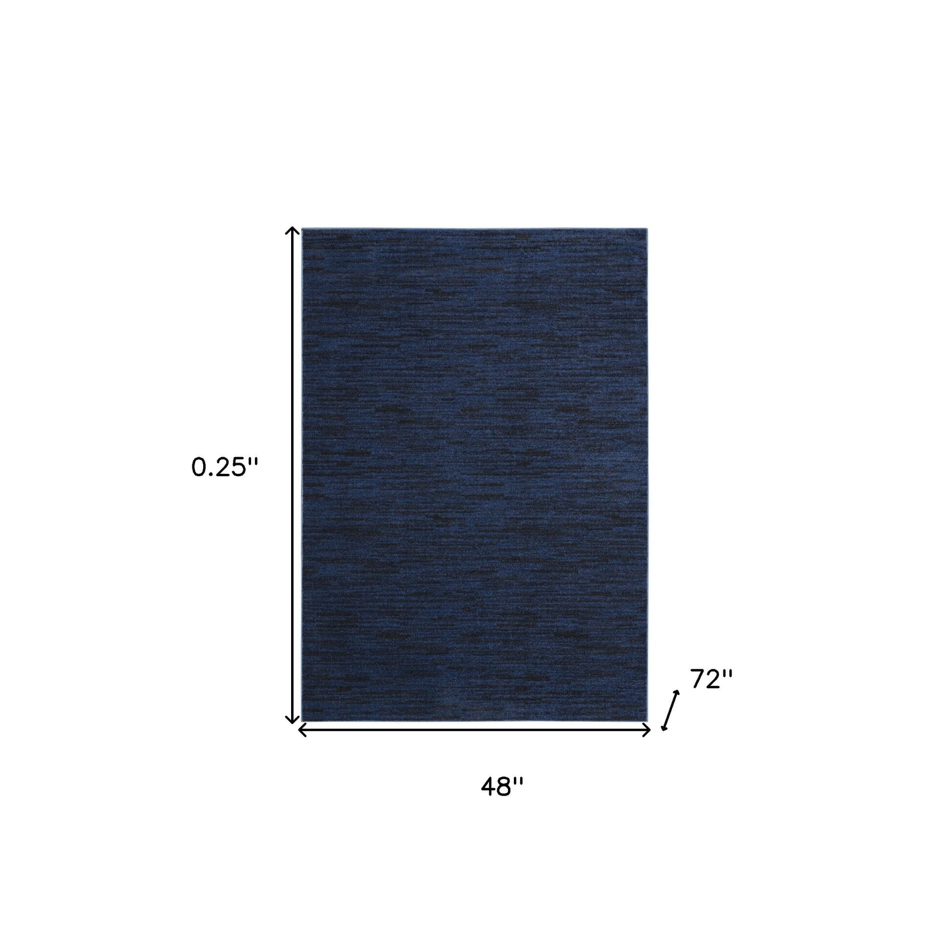 4' X 6' Midnight Blue Non Skid Indoor Outdoor Area Rug - 6' x 7'