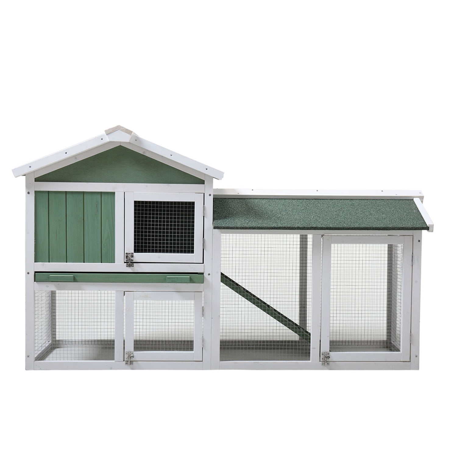 Pefilos 54" Wooden Chicken Coop Habitat, Hen Nest for Outdoors Indoor Bunny Hutch Rabbit Cage Guinea Pig, Green Pefilos 54" Wooden Chicken Coop Habitat, Hen Nest for Outdoors Indoor Bunny Hutch Rabbit Cage Guinea Pig, Green