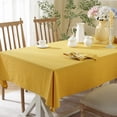 thumbnail image 2 of Rectangular Tablecloth Wrinkle Free Washable Soft Cotton Table Cloth, Decorative Fabric Table Cover for Dining Room, Indoor and Outdoor Use, 98.4 x 53 Inch Gold, 2 of 8
