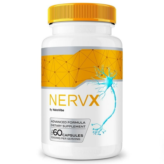 NervX – Natural Daily Support Blend for Nerves, Memory & Focus | Nerv X Easy-to-Take Capsules (60 Capsules)