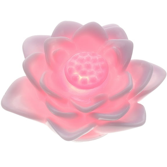 Supvox White Vinyl Lotus Night Light Romantic Mood Lamp for Daily Use