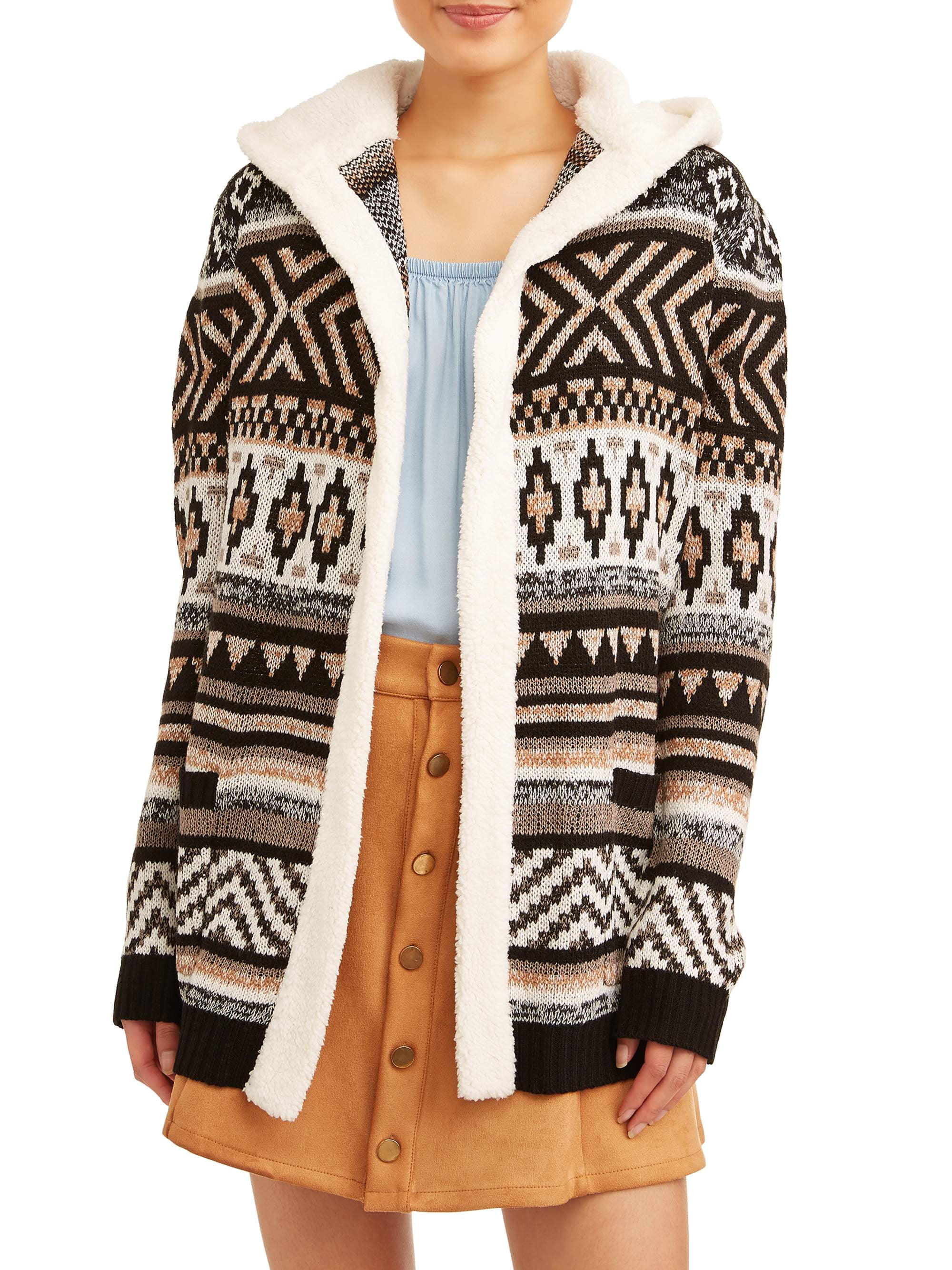 sherpa lined cozy cardigan