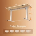 thumbnail image 3 of Standing Desk 47 x 24 Inch, Height Adjustable Desk with Memory Buttons, Electric Sit Stand Desk with 7th Gen Lift System, Home Office Table with Splice Board (Maple), 3 of 6