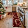 thumbnail image 5 of Christmas Kitchen Rug Set - Non-Slip Polyester Mats, 2-Piece L-Shape Runner, Waterproof Absorbent Floor Rugs for Kitchen, Entryway, Doorway - Machine Washable, Anti-Fatigue Backing, 5 of 6