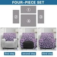 thumbnail image 5 of Jiueut Purple Leopard Pattern Recliner Cover, Dustproof Recliner Chair Covers Elastic Sofa Couch Cover with Machine Washable Design, 5 of 7
