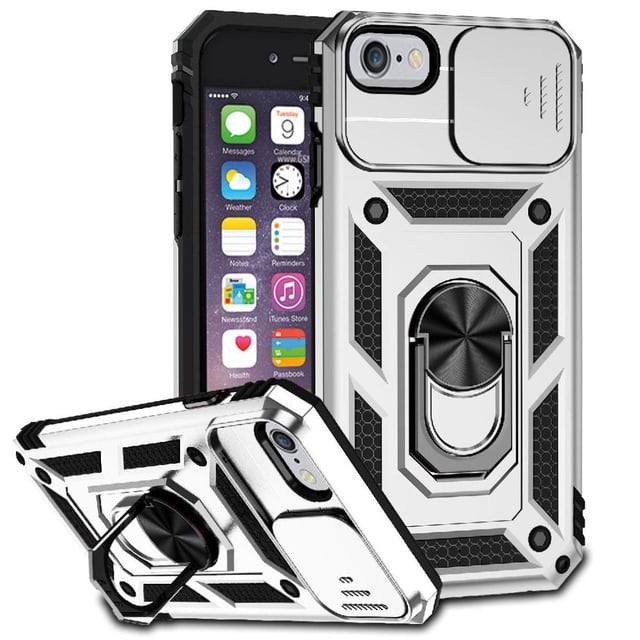 Estuche GANGXUN para iPhone 7/8, soporte giratorio 360°, estilo mecánico y magnético