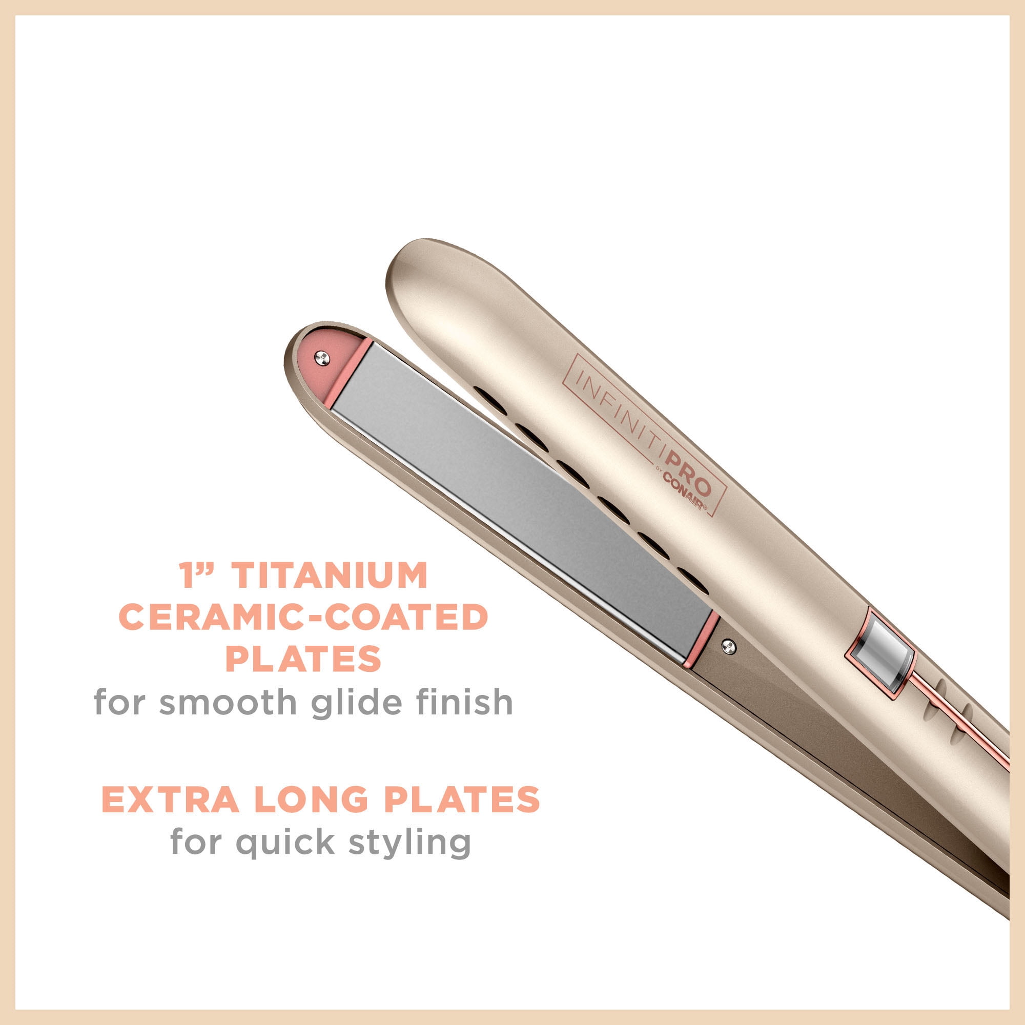 Conair InfinitiPRO Frizz-Free Titanium Ceramic 1" Flat Iron